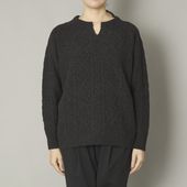 SAIFUKU/カシミヤ混アラン柄プルオーバー　キーネック